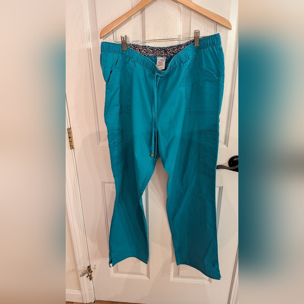 Women's Teal Cargo Pants